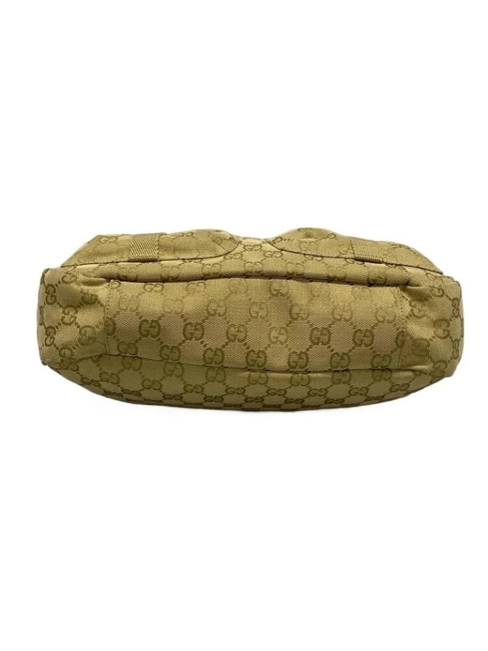 ★SOLD★ Gucci Shoulder Bag GG Pattern Beige Green Leather - Picture 5 of 12